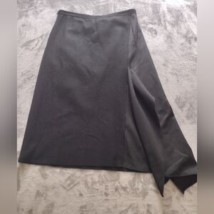 3.1 Phillip Lim Midi Wool Blend Asymmetrical Black Skirt Size 10